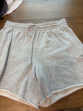 Aritzia Light Gray Drawstring Athletic Shorts
